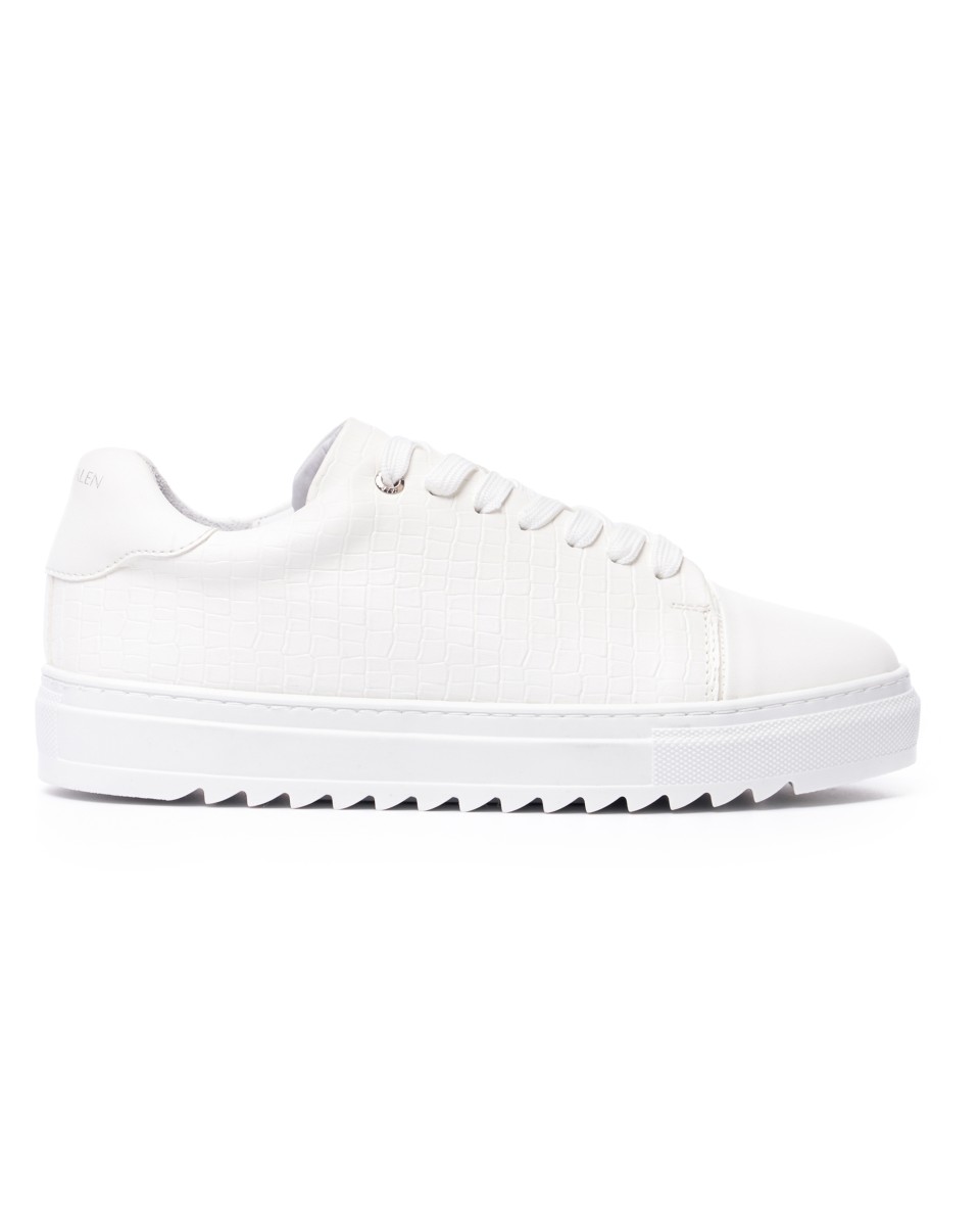 "Dino" Low Top Sneaker Schuhe Weiß - Weiß