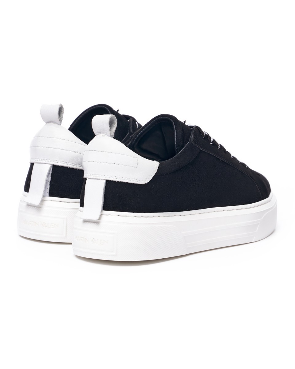 Bobe Suede Belted New Sneakers Black White | Martin Valen