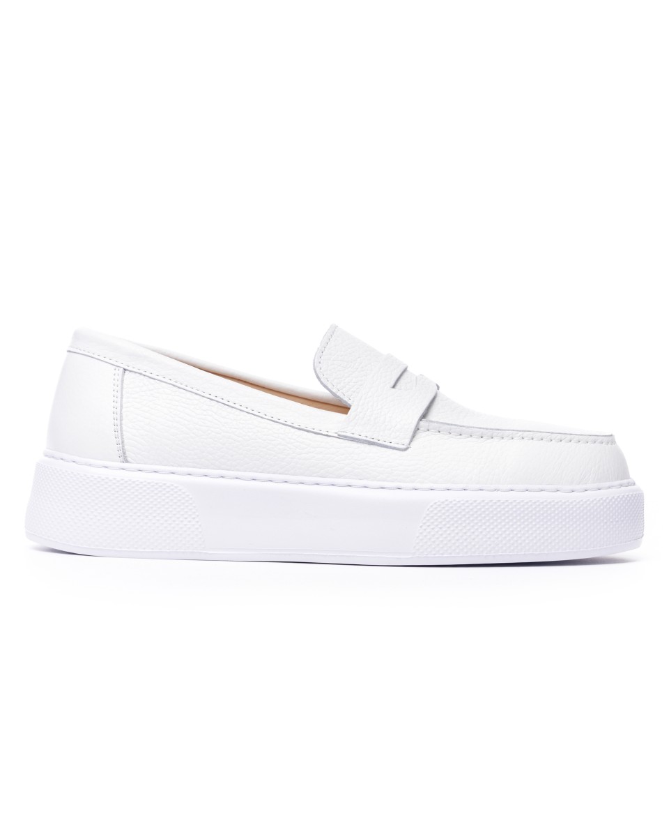 Men's Chunky Loafers in White