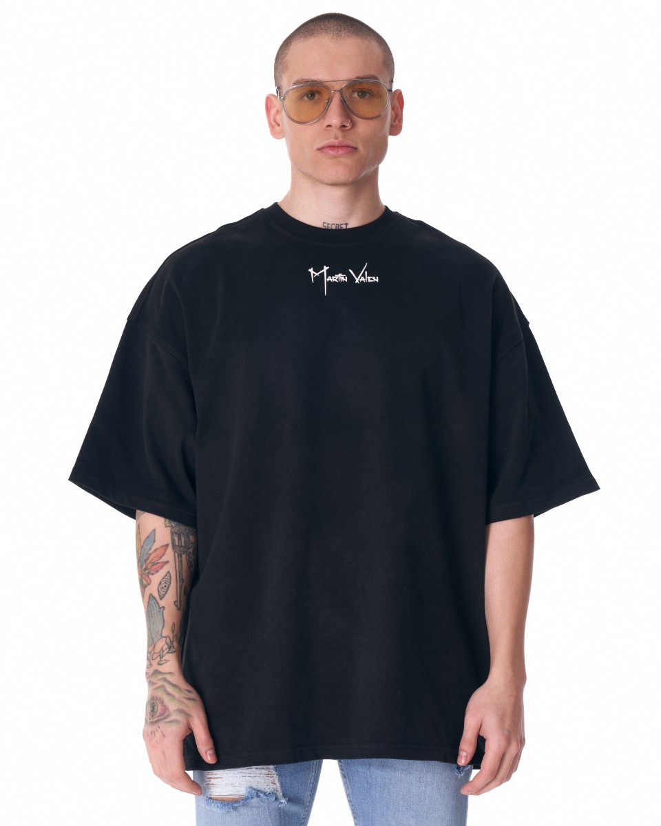 Maglietta a Mezza Manica Nera da Uomo | Martin Valen