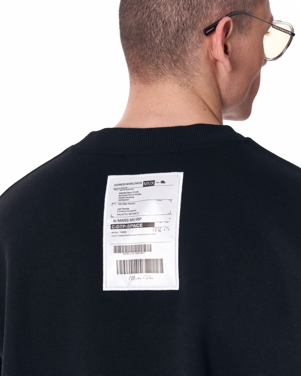 Jedi Lieferung Etikette Sweatshirt für Männer - Schwarz