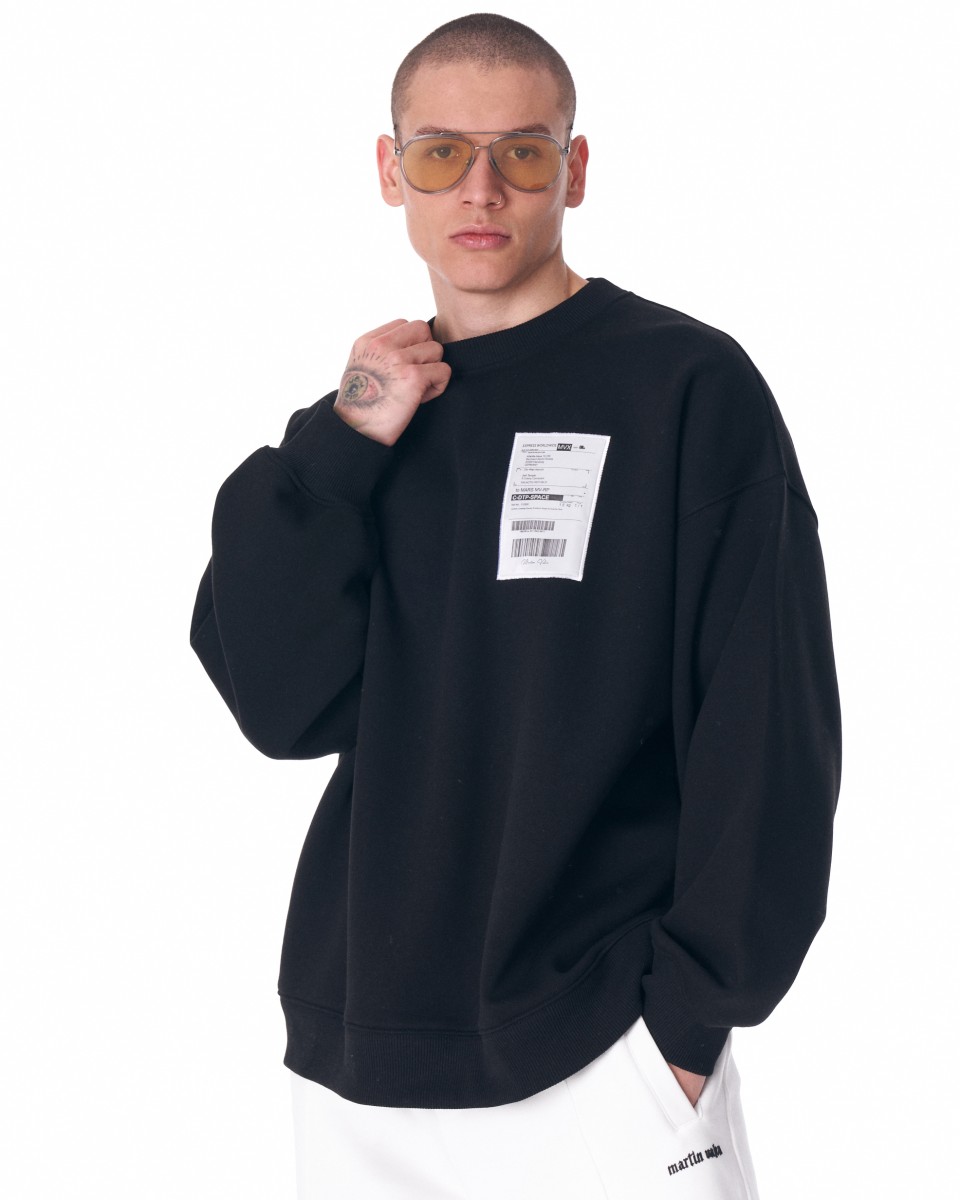 Jedi Lieferung Etikette Sweatshirt für Männer - Schwarz