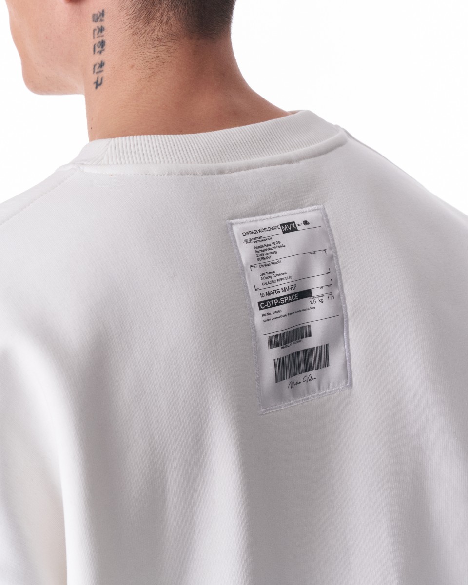 Jedi Lieferung Etikette Sweatshirt für Männer - Weiß