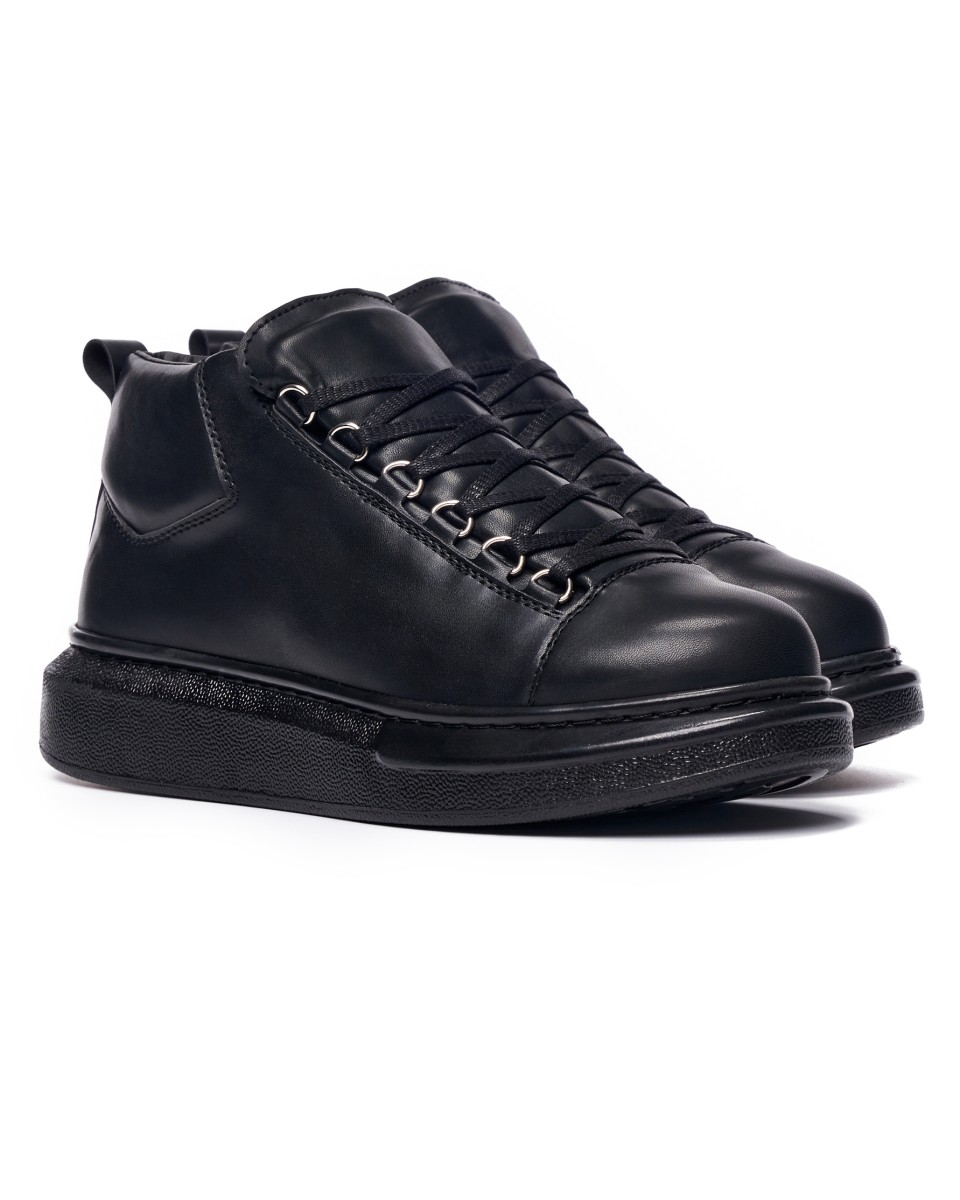 Men’s High Top Sneakers Shoes Black | Martin Valen