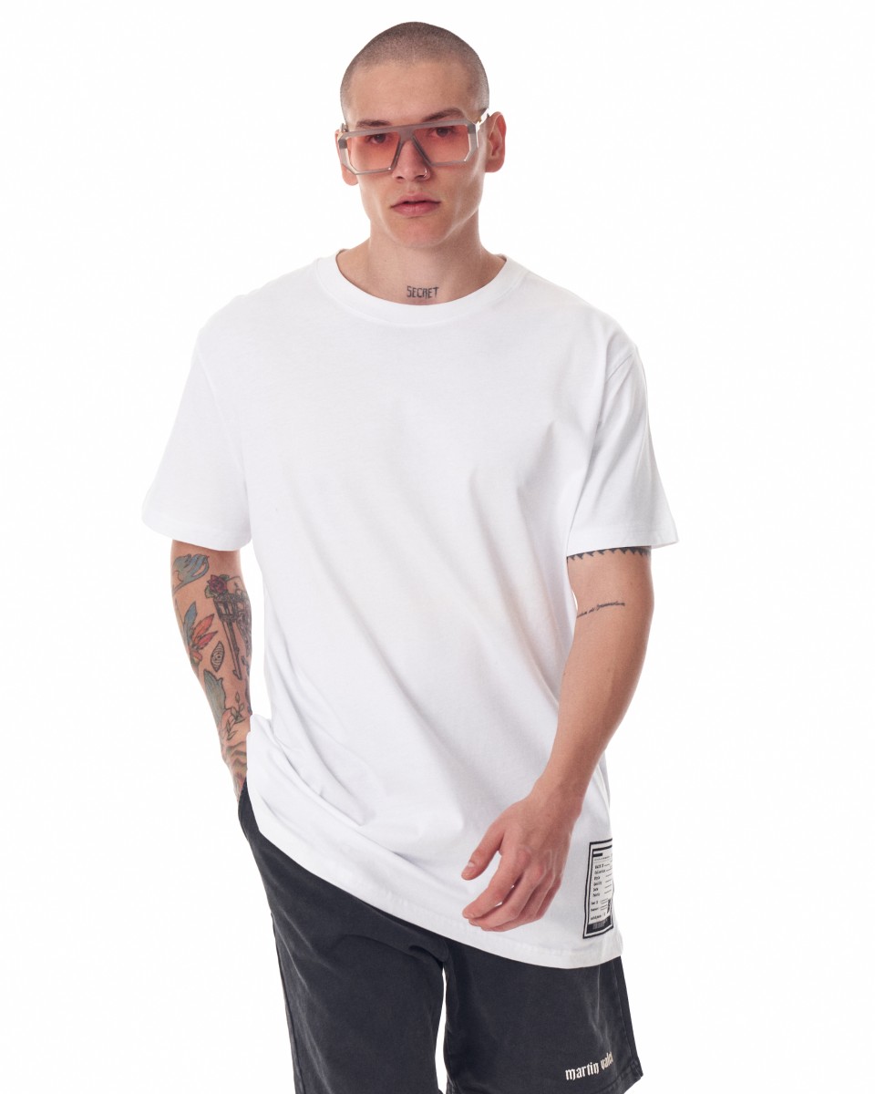 Busted Oversized T-shirt in White | Martin Valen