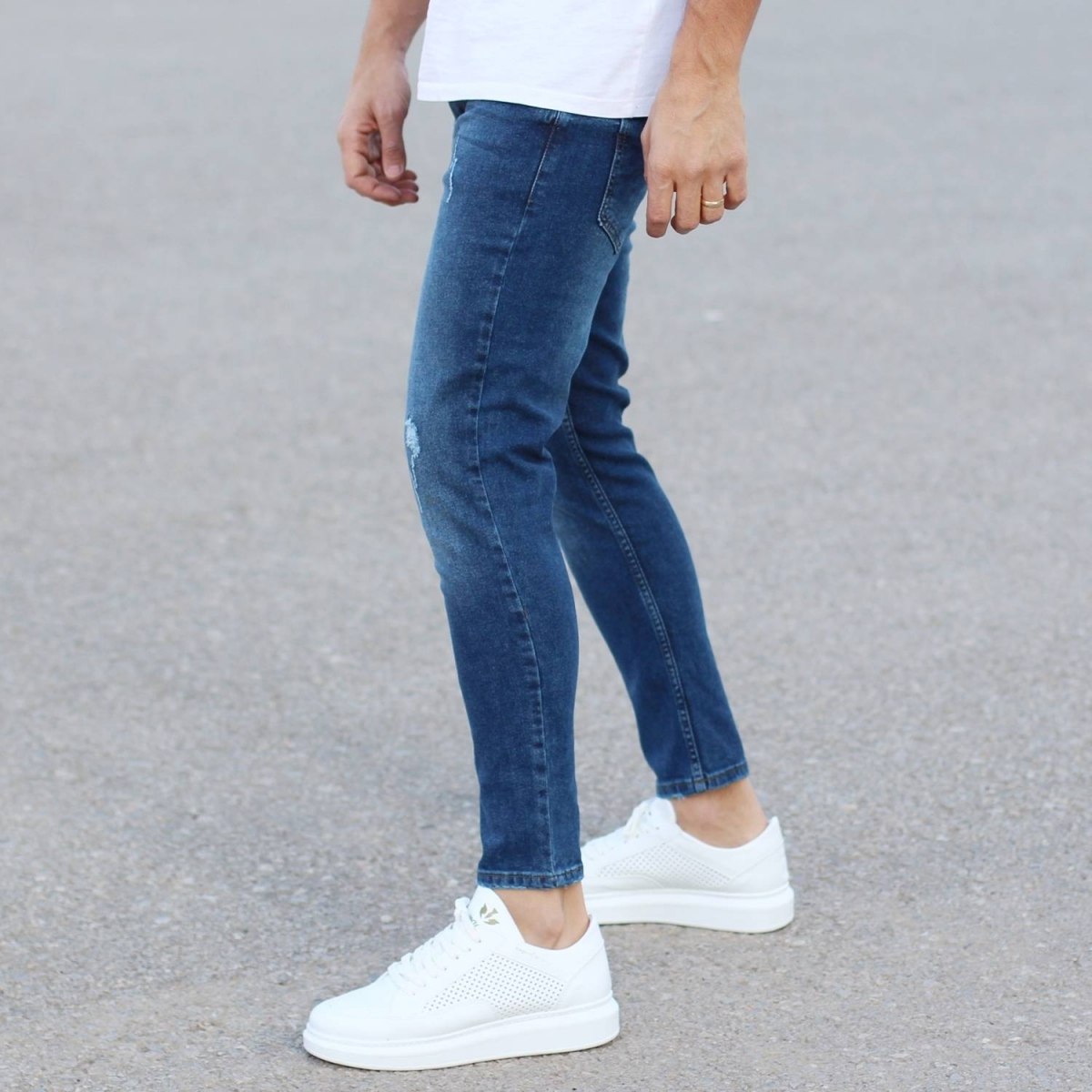 Herren Regular-Fit Jeans in dunkelblau | Martin Valen