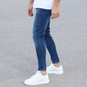 Herren Regular-Fit Jeans in dunkelblau - 1