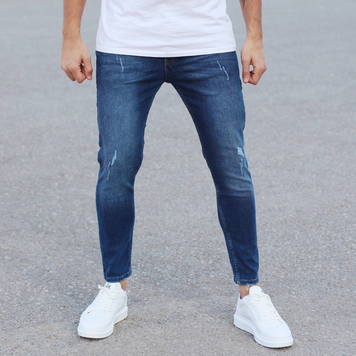 Herren Regular-Fit Jeans in dunkelblau - 4