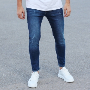 Herren Regular-Fit Jeans in dunkelblau - 5