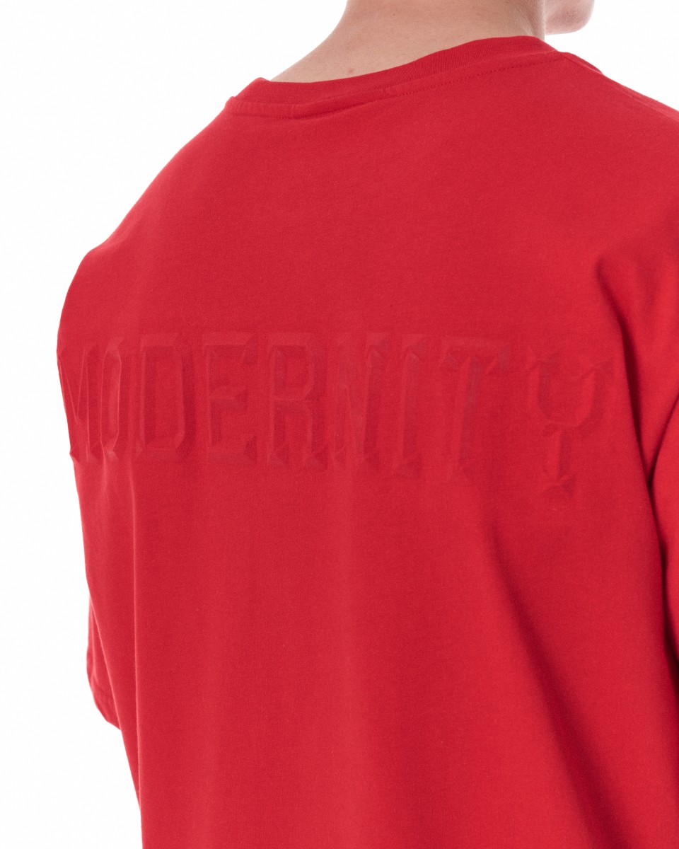 Rotes Oversize-T-Shirt für Herren | Martin Valen