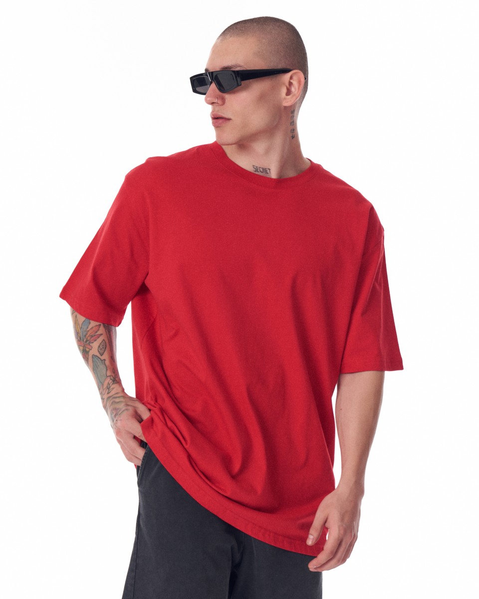 Men's Oversized Red T-shirt | Martin Valen