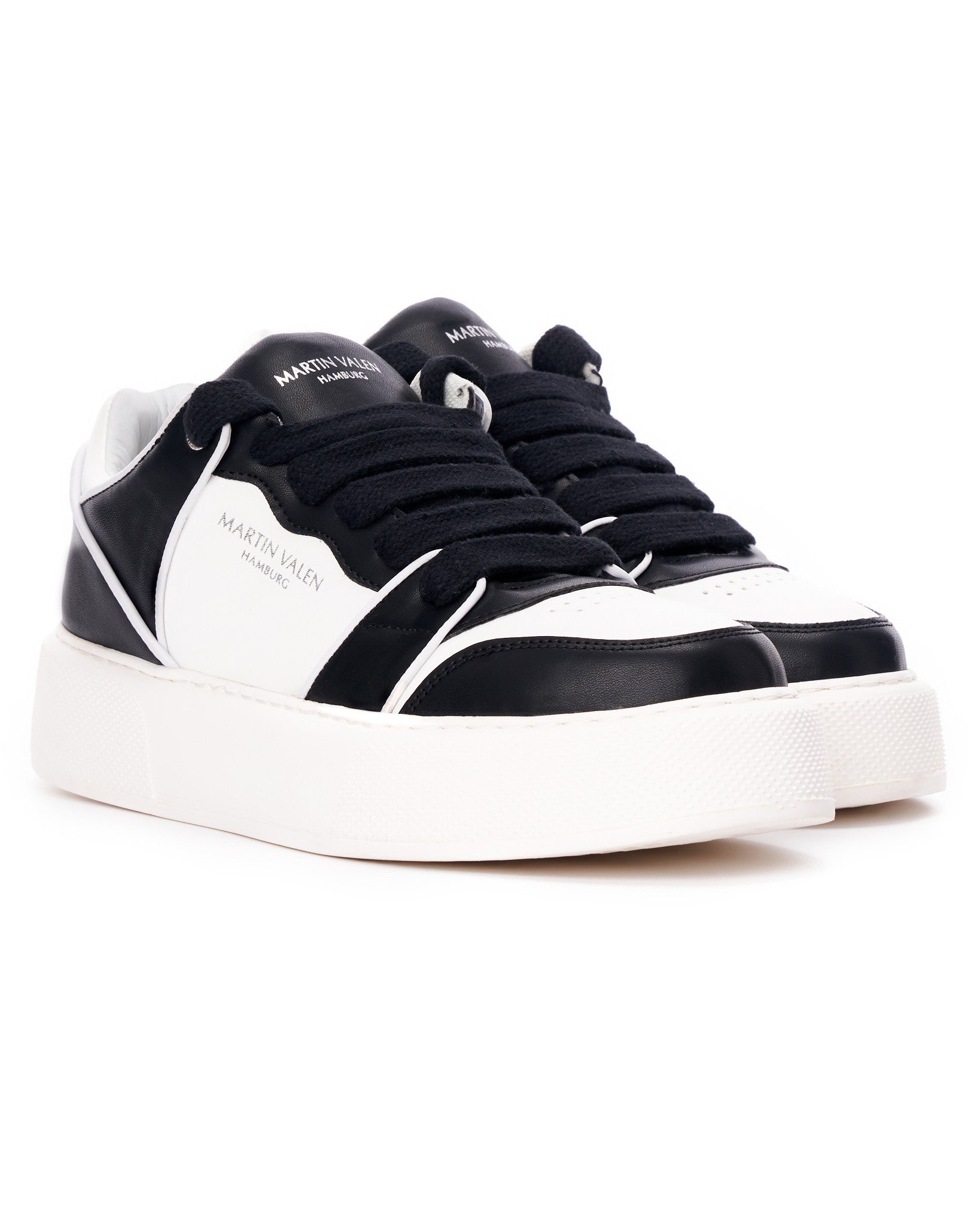 men's bicolor high trainers black and white