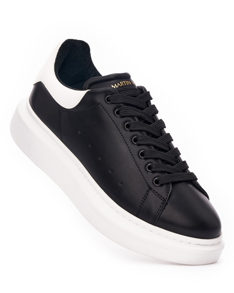Chunky Sneakers Shoes Black-White | Martin Valen