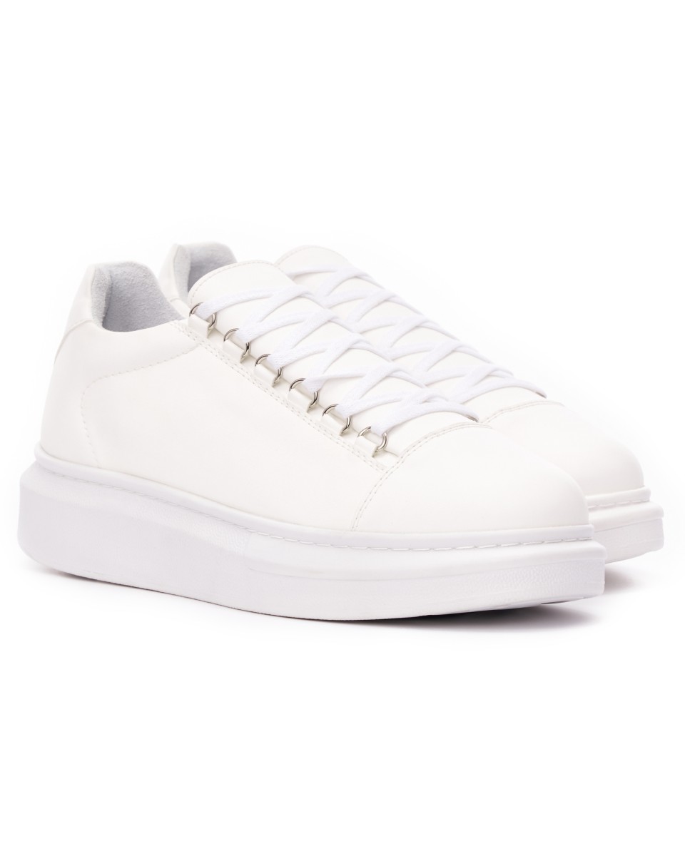 Men’s Low Top Chunky Sneakers in White | Martin Valen