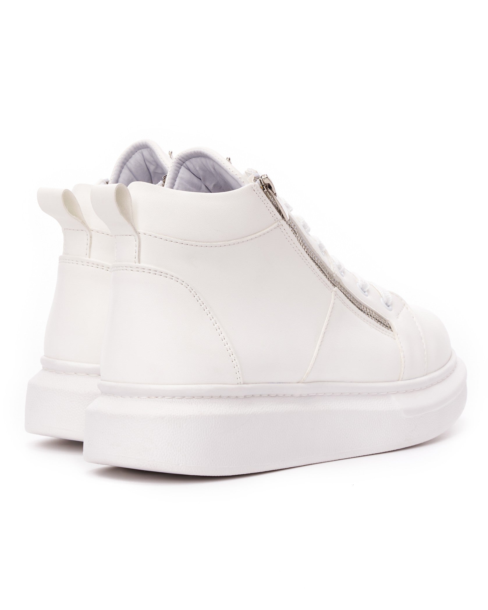 High-Top Chunky Trainers in White