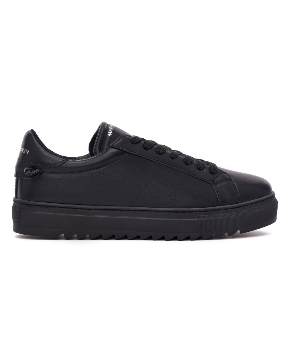 Herren Low Top Sneakers Schuhe in schwarz - Schwarz