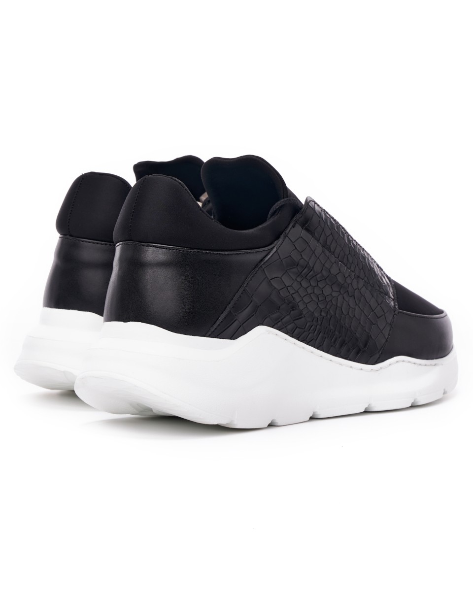 Men's Chunky Sneakers Turtle Casual Shoes Black | Martin Valen
