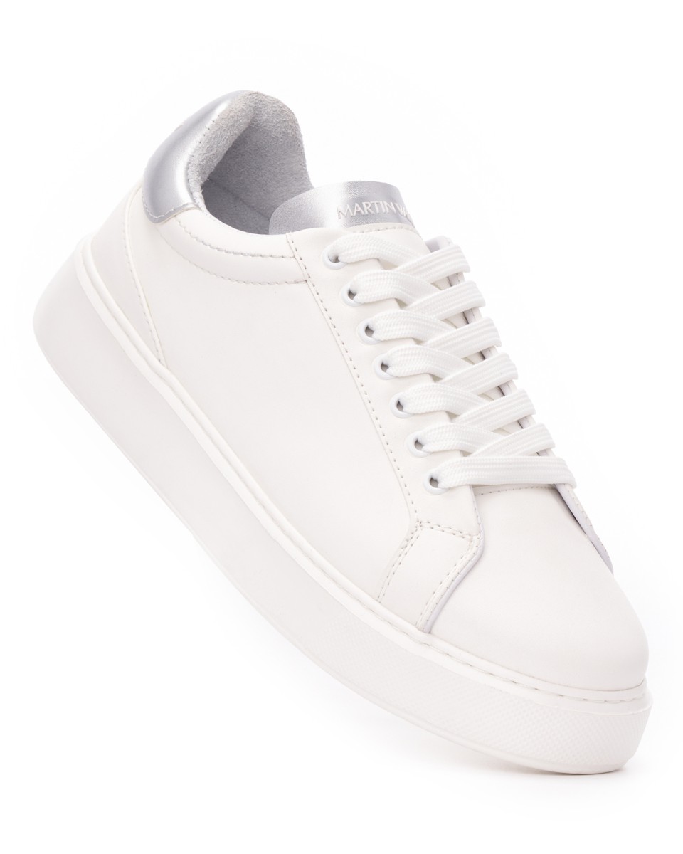 Men's Casual Sneakers Iconic White-Grey | Martin Valen