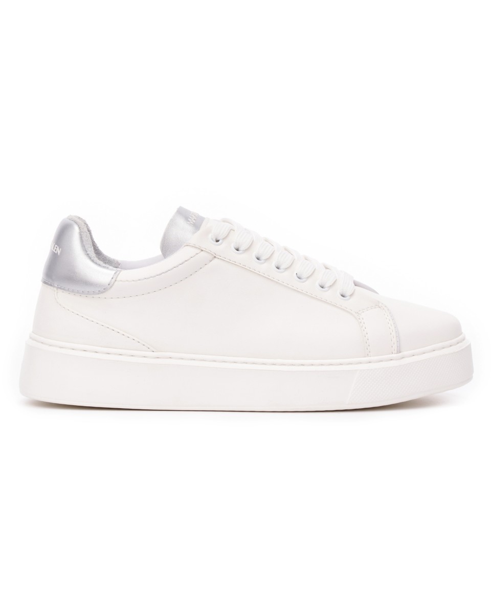 Men's Casual Sneakers Iconic White-Grey - White