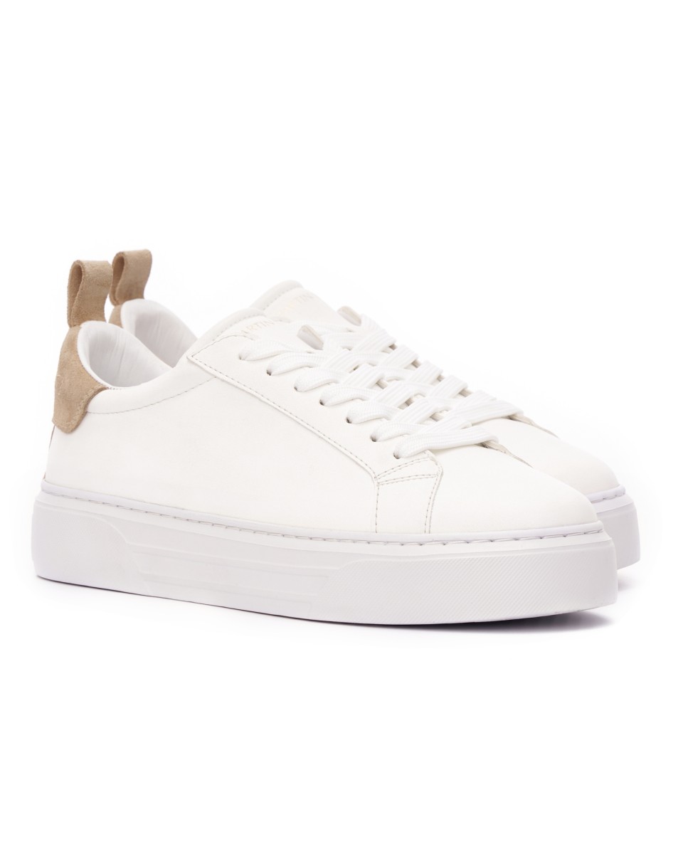 Bobe Suede Belted New Sneakers White Beige | Martin Valen