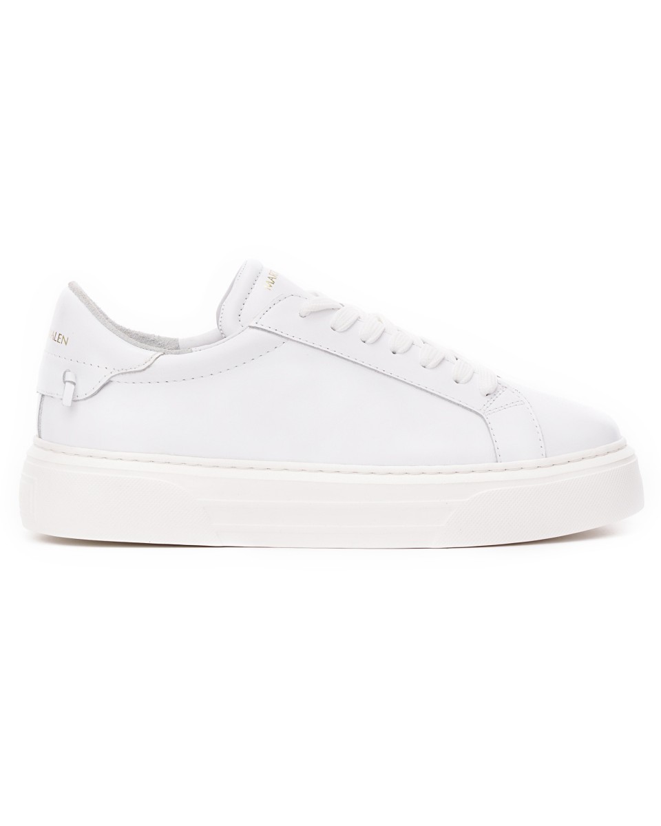 Node High Street Leather Sneakers White - White