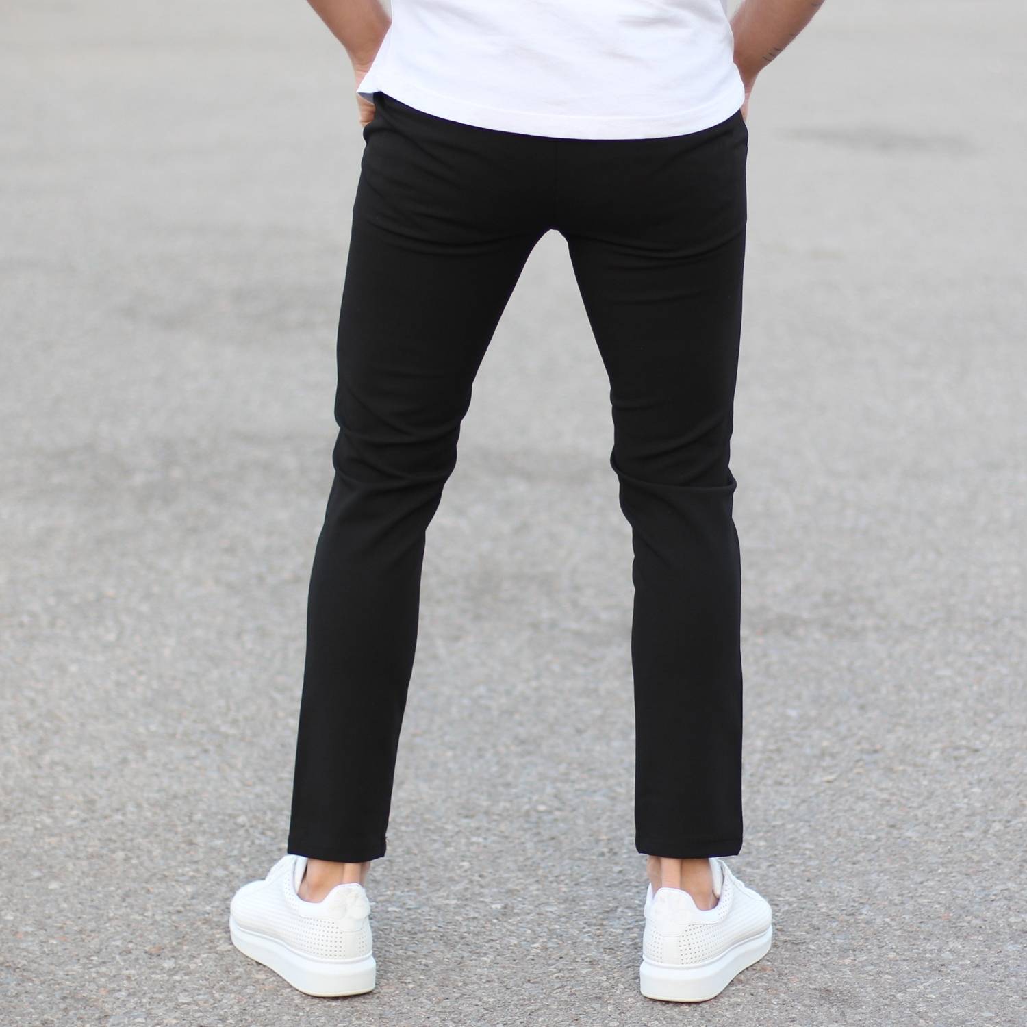 Slim Smart-Wear Pants in Black