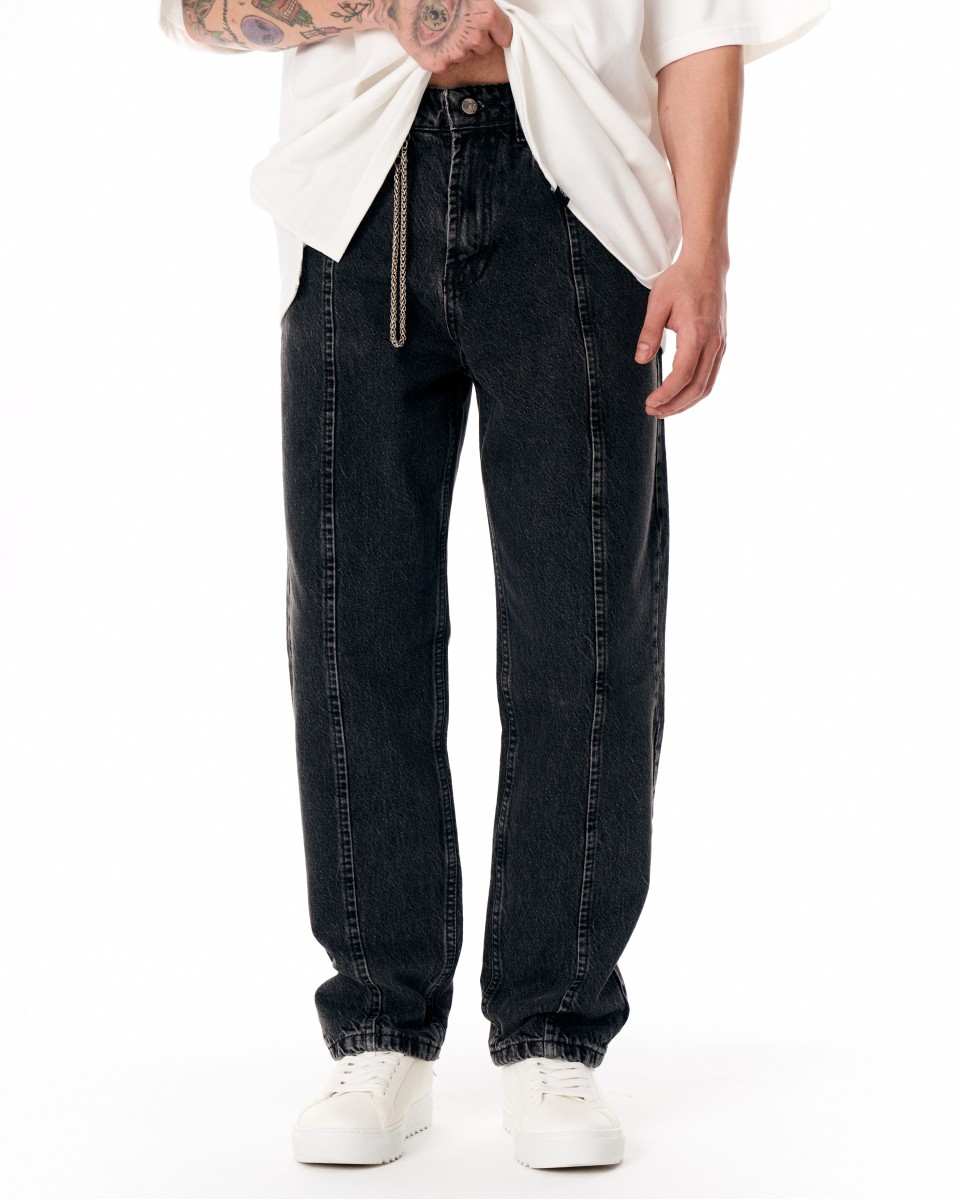 Urban Style Gewaschene Schwarze Jeans - Schwarz