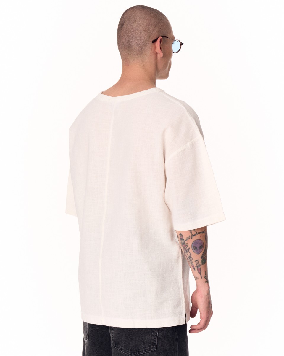 T-shirt Branca Oversized Light para Homem | Martin Valen