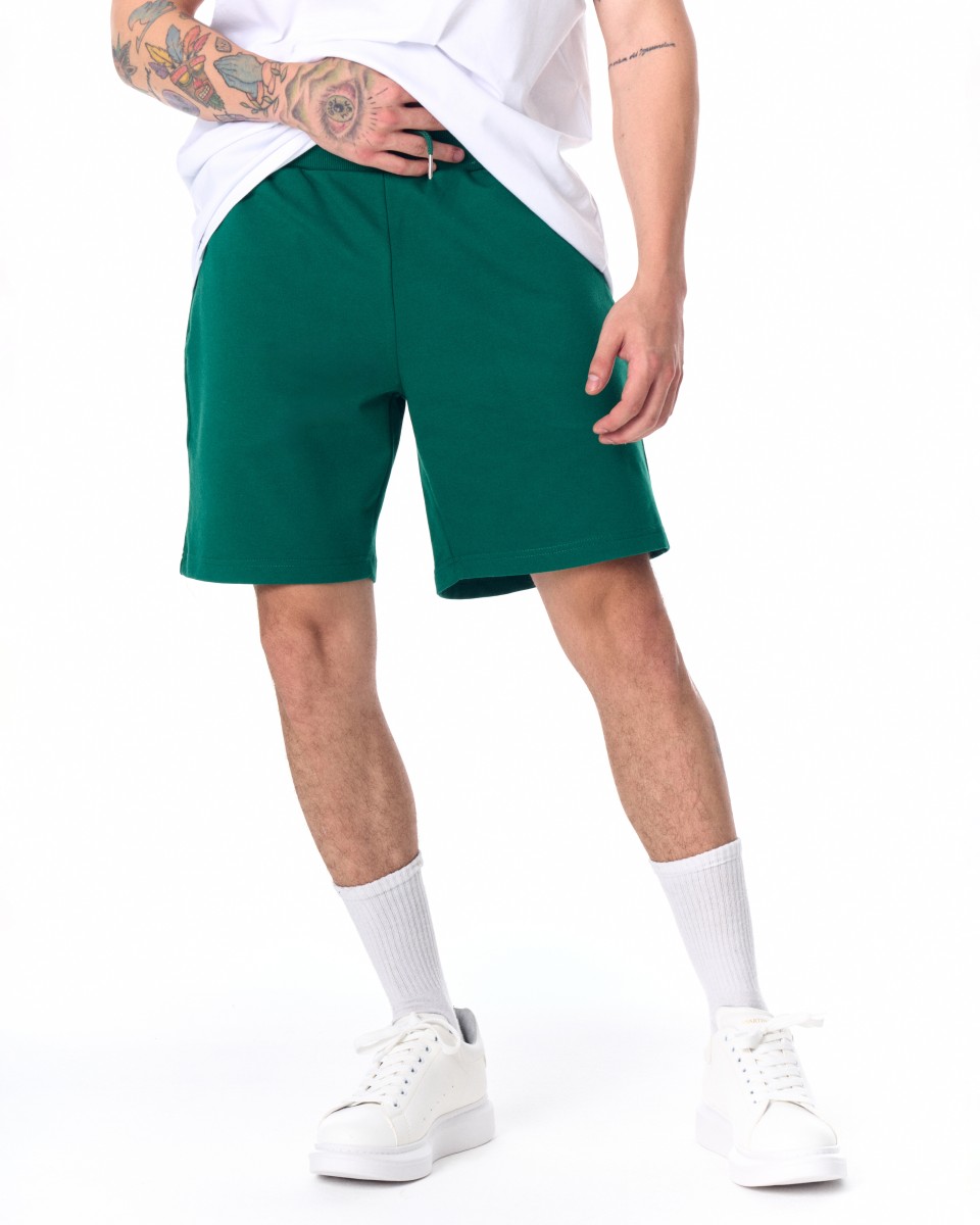 Calções Desportivos Basic Fleece Para Homem em Verde | Martin Valen