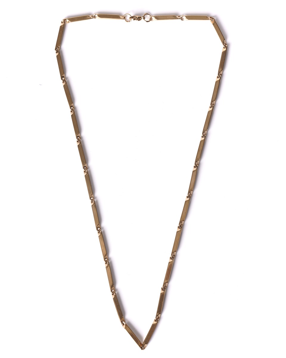 Gold Color Thin Chain Necklace - Gold