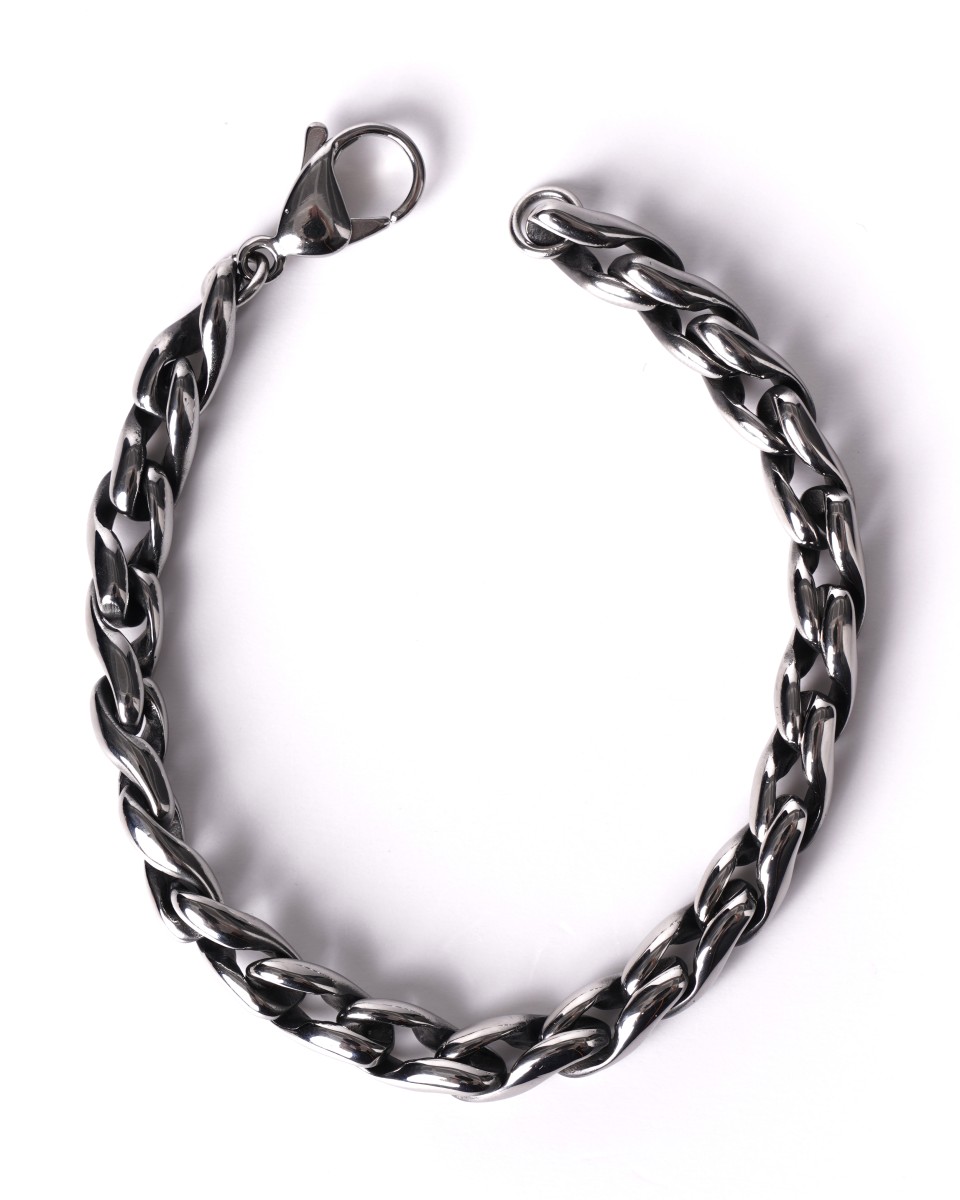 Plain Metal Chain Bracelet - Silver