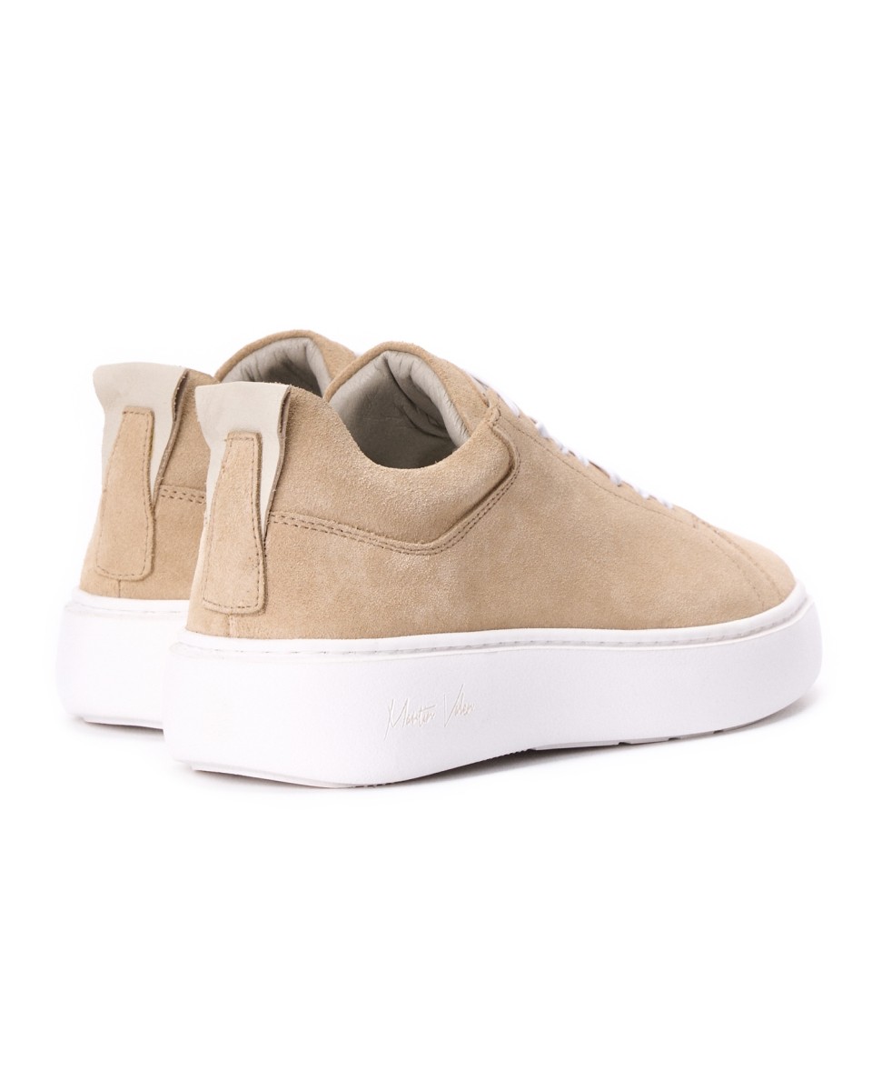 Beige Herren-Moxie aus Echtem Leder