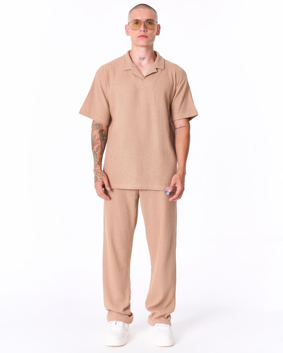 Beige Breeze Fit Herren-Trainingsanzug