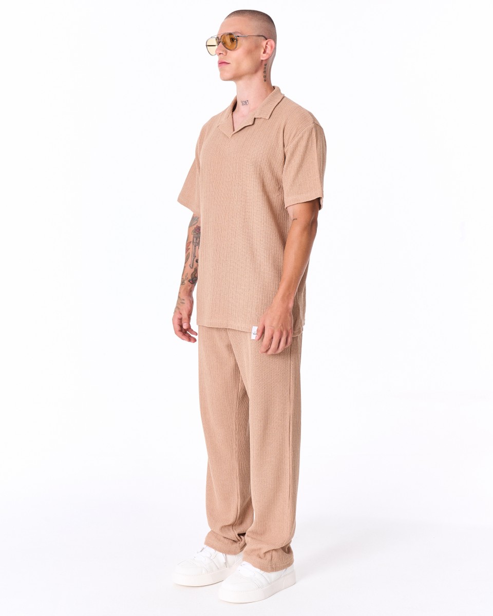 Beige Breeze Fit Herren-Trainingsanzug