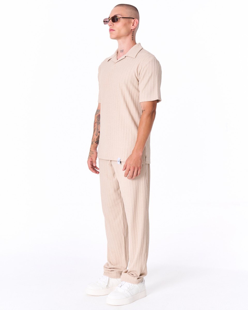 Breeze Fit Men's Tracksuit in Cream