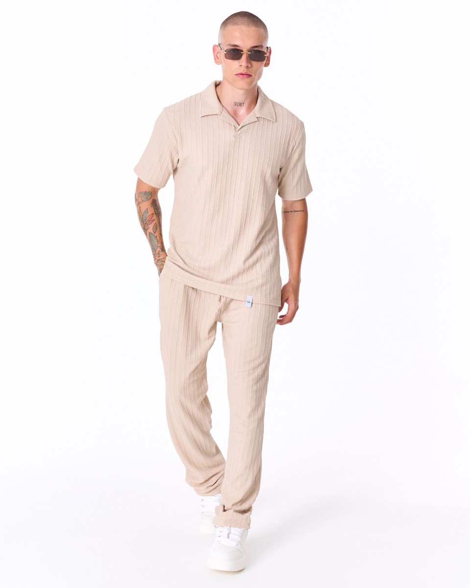 Breeze Fit Men's Tracksuit in Cream