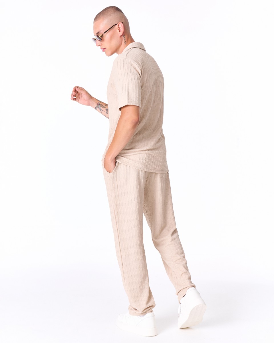 Breeze Fit Men's Tracksuit in Cream