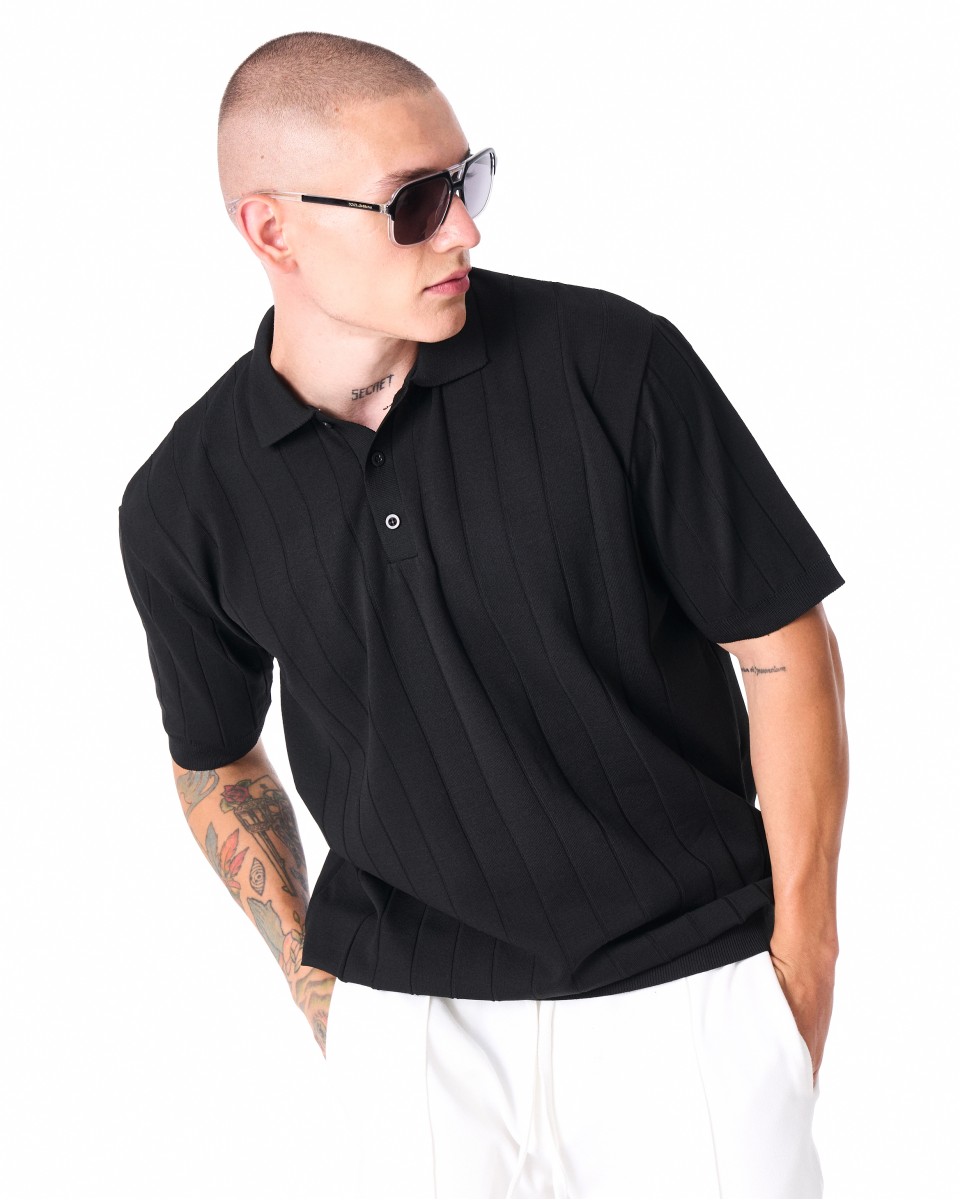 Camiseta Oversize Masculina Old Money Preta