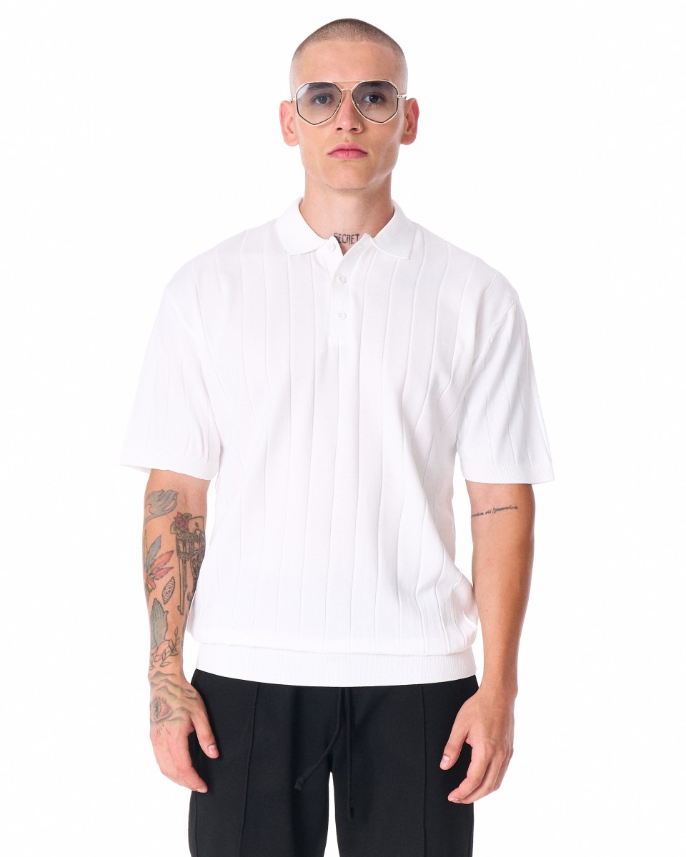 Camiseta Oversize Hombre Old Money Blanca - Blanco