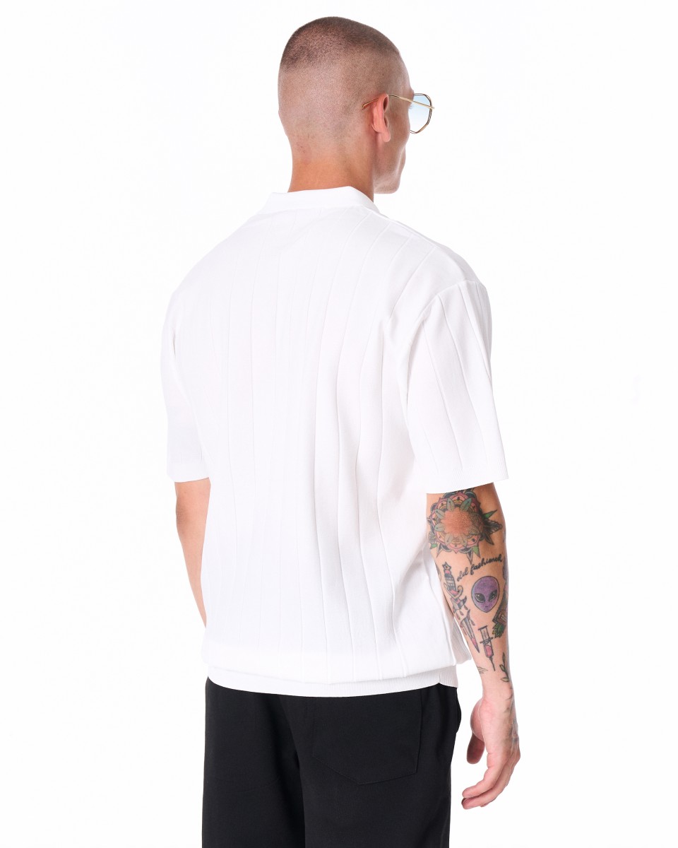 Camiseta Oversize Hombre Old Money Blanca