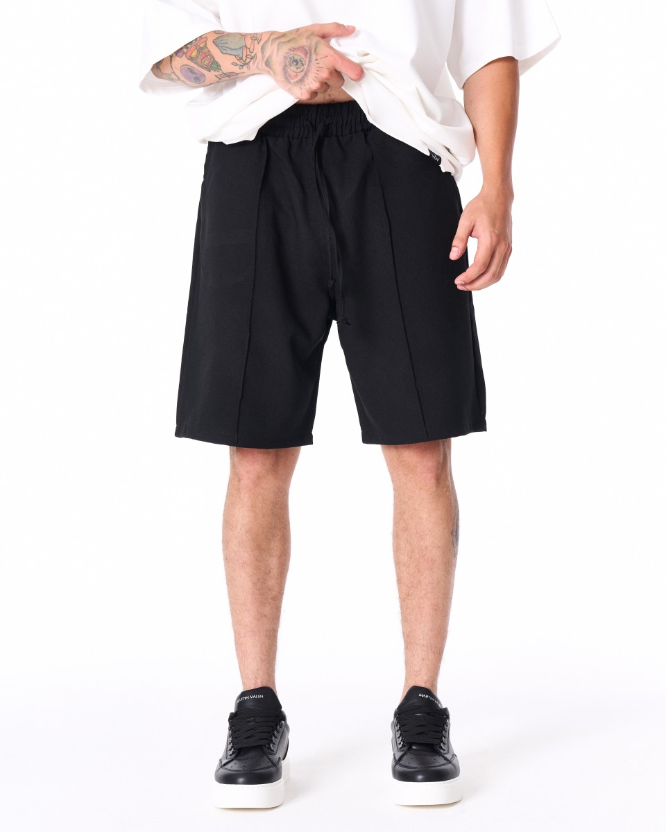 Schwarze Basic-Shorts für Herren