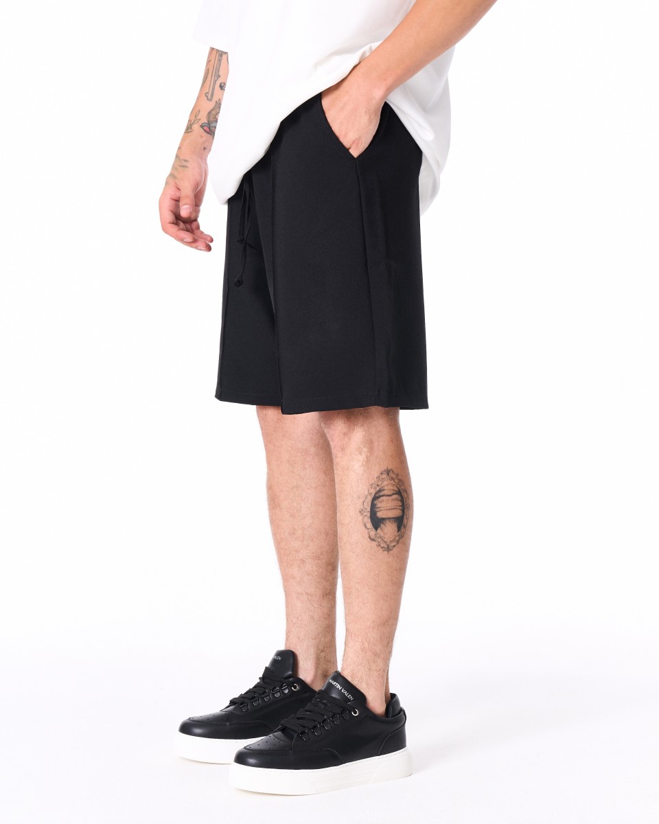 Schwarze Basic-Shorts für Herren