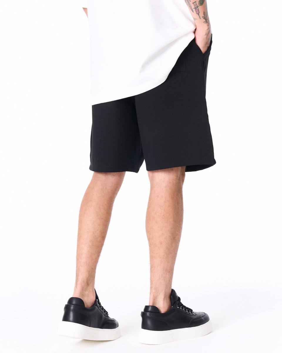 Schwarze Basic-Shorts für Herren