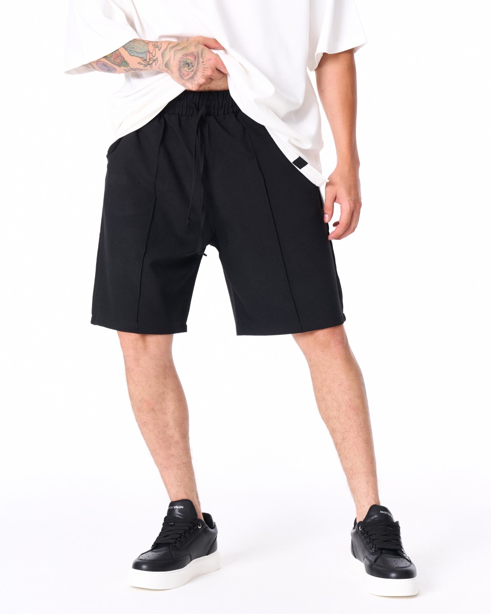 Schwarze Basic-Shorts für Herren