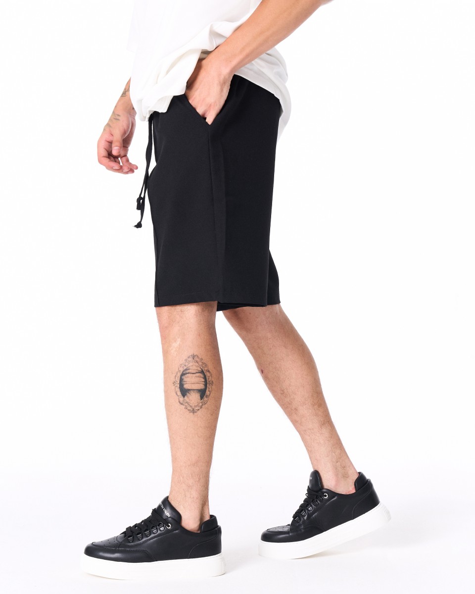 Schwarze Basic-Shorts für Herren