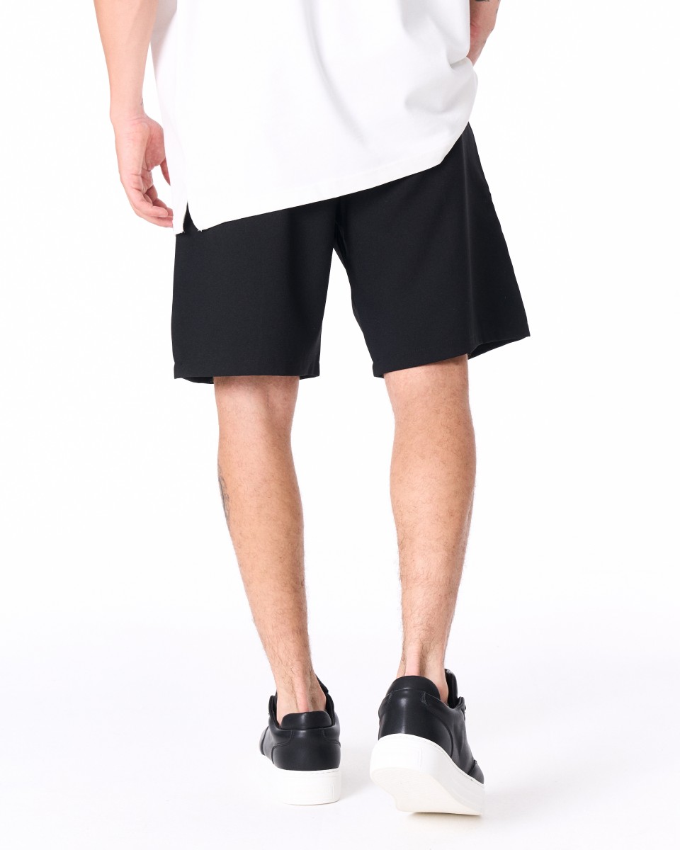 Schwarze Basic-Shorts für Herren