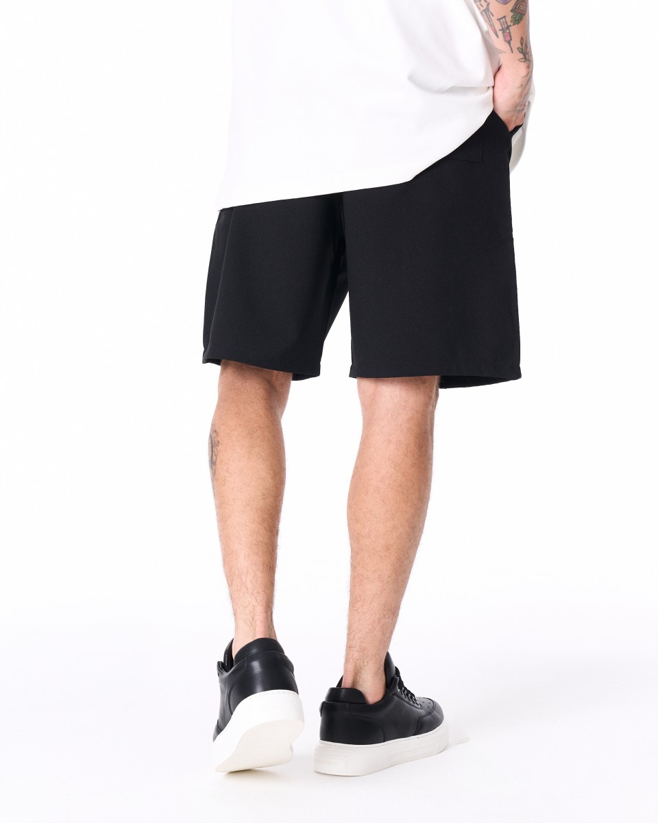 Schwarze Basic-Shorts für Herren