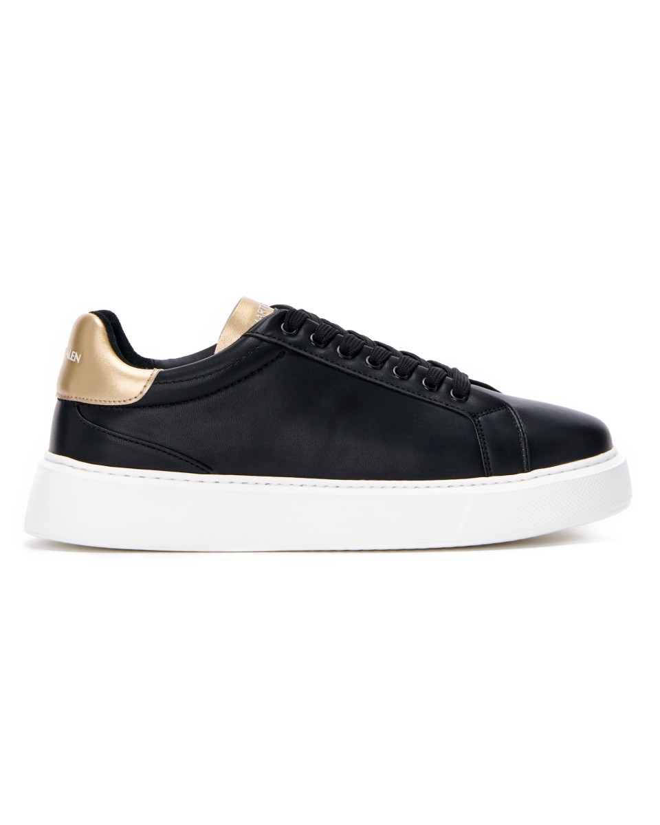 Men's Casual Sneakers Iconic Black-Gold