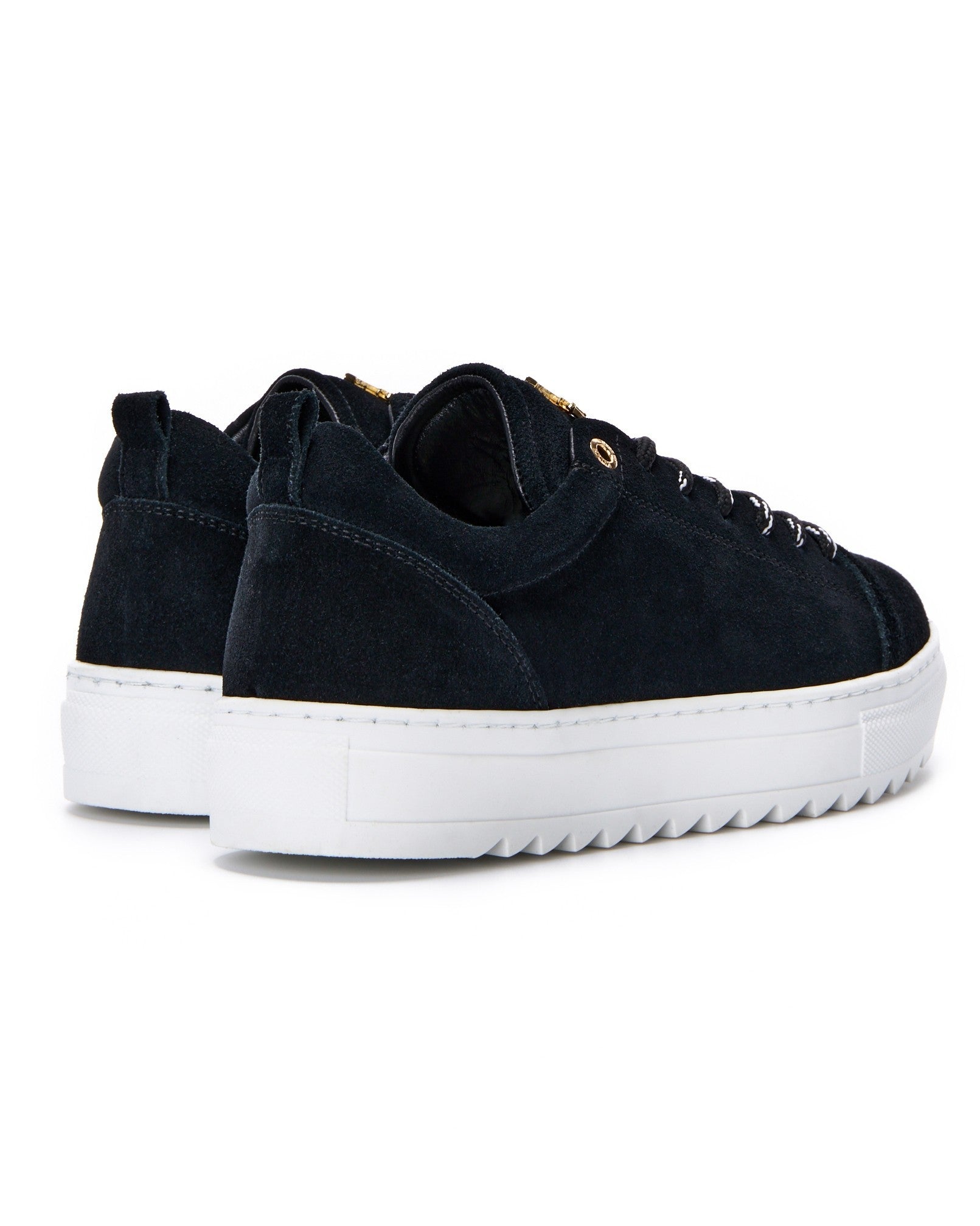 Men’s Low Top Trainers Genuine Leather Shoes Black | Martin Valen