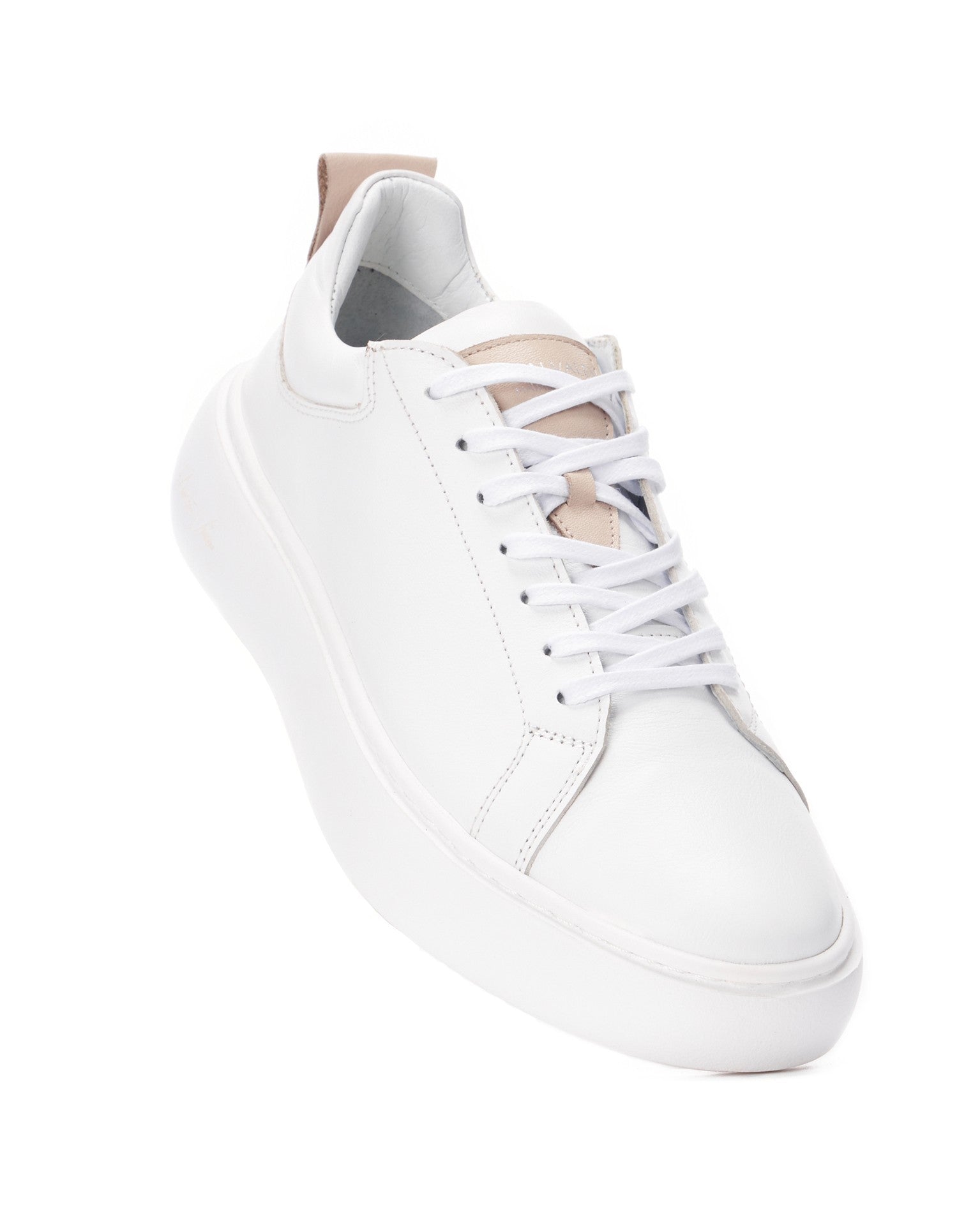 thumbnail image 2 of Mind Leather Men's White Leather Sneakers Made In Italy - Casual Luxury 2 of 5